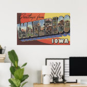 Poster Waterloo, Iowa - Scènes de grandes lettres (Bureau à domicile)