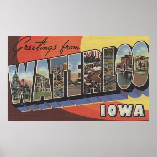 Poster Waterloo, Iowa - Scènes de grandes lettres (Devant)