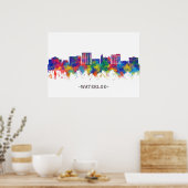 Poster Waterloo Iowa Skyline (Cuisine)