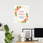 Poster Watermelon and Pomegranate Baby Birth Stats (Bureau à domicile)