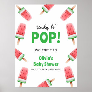 Poster Watermelon Ice Crème Baby shower Popcicule Bienven