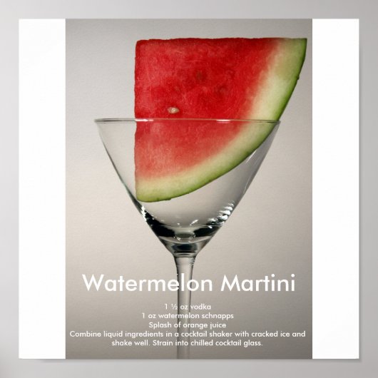 Poster Watermelon Martini (Devant)