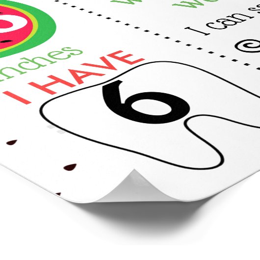 Poster Watermelon One dans un melon panneau d'anniversair (Coin)