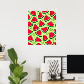 Poster Watermelon Slice Fiesta | Fun Summer Fruit Pattern (Bureau à domicile)