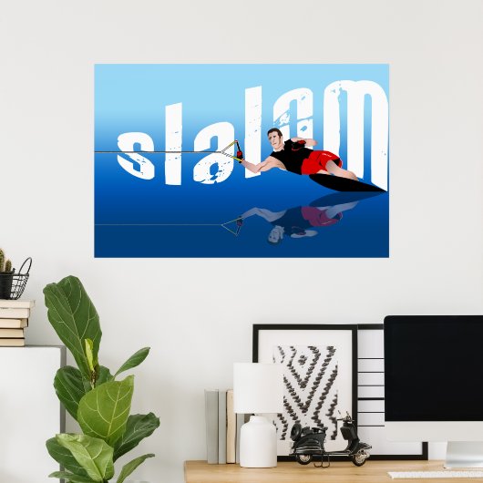 Poster Waterski (Bureau à domicile)