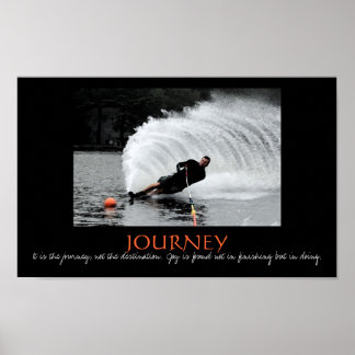 Poster Waterski - C'est le voyage, pas la destination