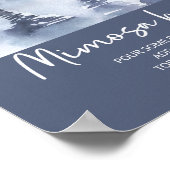 Poster Waterton de la forêt d'hiver Marine Blue Mimosa Ba (Coin)