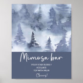 Poster Waterton de la forêt d'hiver Marine Blue Mimosa Ba (Devant)