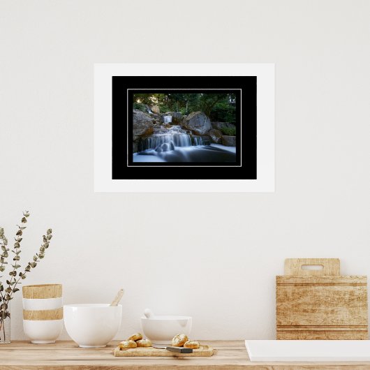 Poster Watervalscène (Keuken)