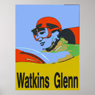 Poster Watkins Glenn NY, Racing