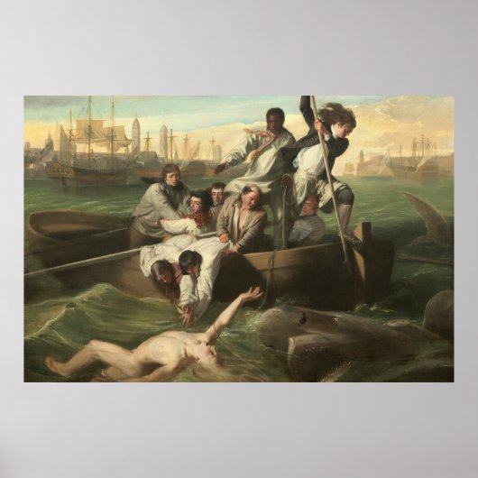 Poster Watson et le requin par John Singleton Copley (Devant)