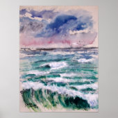 Poster Wave Crash des cadeaux d'art de plage (Devant)