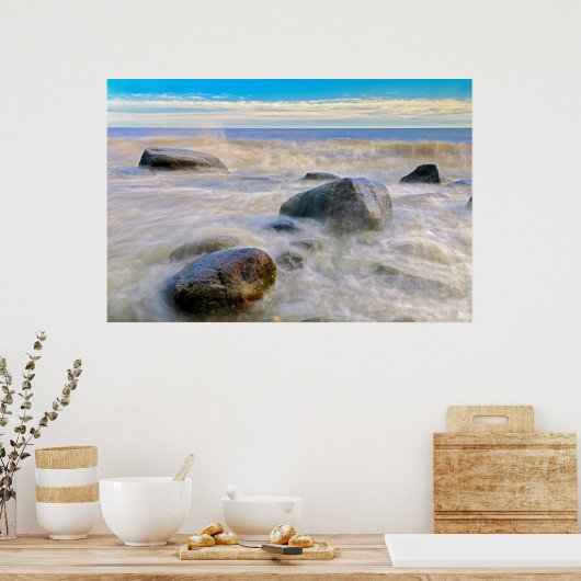 Poster Waves crashing (Cuisine)