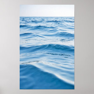 Poster Waves Océan Nature Mer Bleu Eau Surface Plage