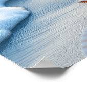 Poster Waves Océan Nature Mer Bleu Eau Surface Plage (Coin)