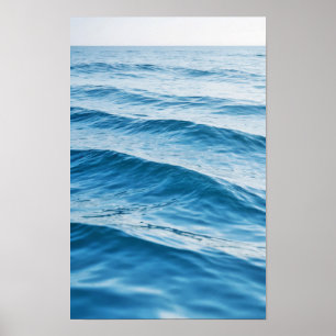 Poster Waves Océan Nature Mer Bleu Eau Surface Plage