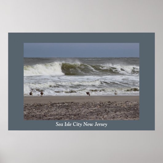 Poster Waves Sea Isle City (Devant)