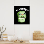 Poster Waves Up Funny Money Pun Dark BG (Cuisine)