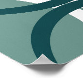 Poster Wavy Lines Green Seamless Motif (Coin)
