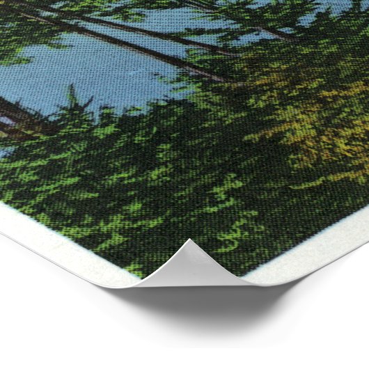 Poster Wawbeek Club Vue sur le lac Upper Saranac (Coin)