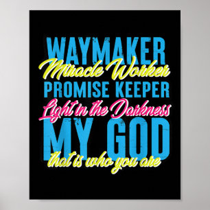 Poster Waymaker Miracle Worker Graphic Design Pour Christ