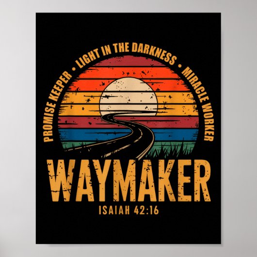 Poster Waymaker Promise Keeper Miracle Worker God Christi (Devant)