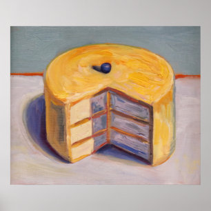 Poster wayne thiebaud - gâteau au citron 1964