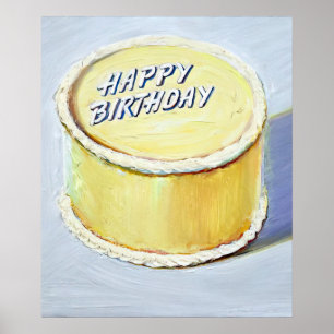 Poster wayne thiebaud - gâteau d'anniversaire 1975