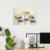 Poster wayne thiebaud - gâteaux en vitrine 1963 (Bureau à domicile)