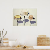 Poster wayne thiebaud - gâteaux en vitrine 1963 (Cuisine)