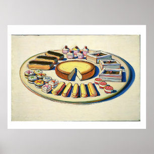 Poster wayne thiebaud - pâtisseries françaises 1963