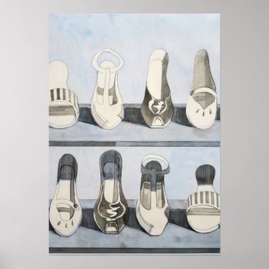 Poster wayne thiebaud - rangées de chaussures 1975 (Devant)