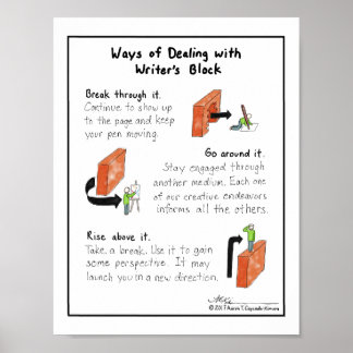 Poster Ways of Dealing with Writer’s Block Print