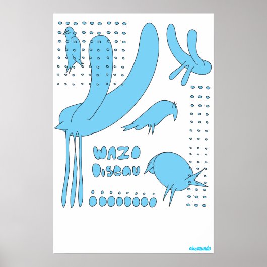 Poster Wazo L'oiseau (Devant)