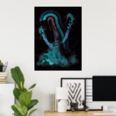 Poster WDV - 089 - Heron enraciné (Bureau à domicile)