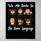 Poster We All Smile In the Same Language Celebrate (Devant)