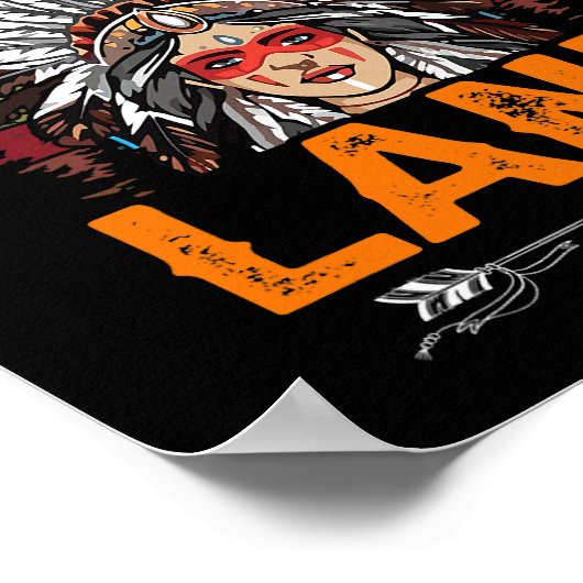 Poster We are on Indigenous Land funny native american In (Coin)