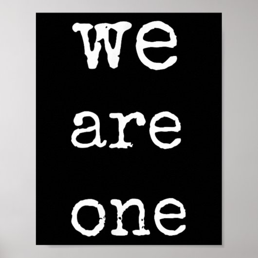 Poster We Are One Men Graphic Insre Tee Sitive Message  (Devant)
