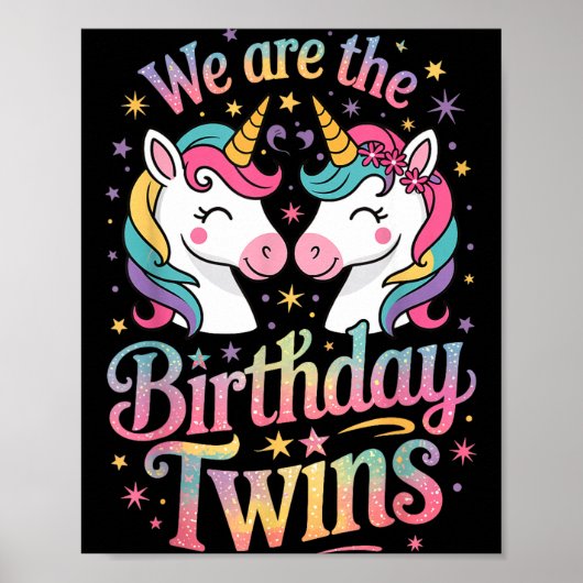 Poster We Are The Birthday Twins (Devant)
