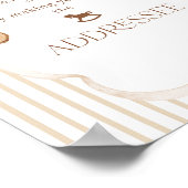 Poster We Can Bearly Wait Elegant Baby Shower addressee (Coin)