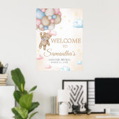 Poster We Can Bearly Wait Gender Reveal Welcome Sign (Bureau à domicile)
