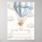 Poster We Can Bearly Wait Guess How Many Baby Shower Game (Devant)