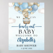 Poster We can Bearly wait - Teddy Bear Baby Shower Boy (Devant)