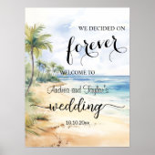 Poster We decided on Forever Elegant Wedding Welcome (Devant)