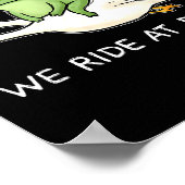 Poster We Ride At Dawn Funny Frog Riding Goose Chaotic An (Coin)