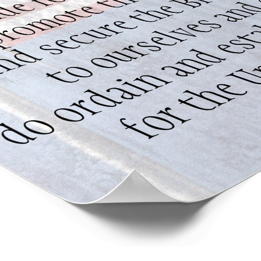 Poster We the People, Preamble US Constitution Classroom (Coin)