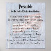 Poster We the People, Preamble US Constitution Classroom (Devant)