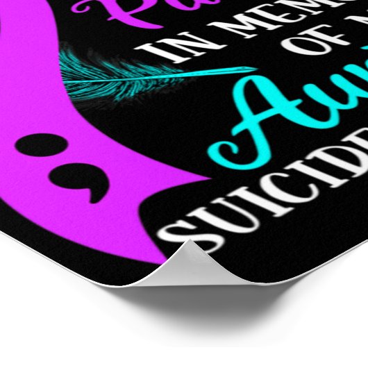 Poster Wear Teal And Purple In Memory Of My Aunt Suicide (Coin)