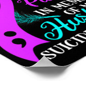 Poster Wear Teal Purple In Memory Of My Husnd Suicide Awa (Coin)