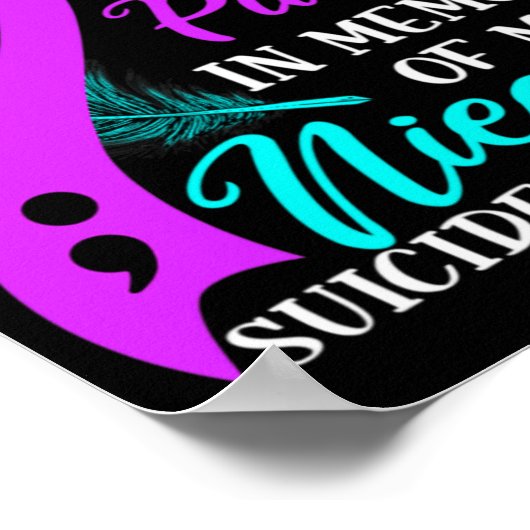 Poster Wear Teal Purple In Memory Of My Niece Suicide Awa (Coin)